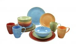 Peill+Putzler Kombiservice, 16-teilig Amalfi | Orange / Azurblau / Naturgrün / Feuerrot -ALA Geschir Verkaufs 11520518 7 201906142232
