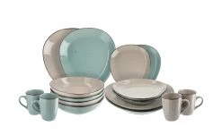 Peill+Putzler Kombiservice, 16-teilig Siena Due | Türkis / Steingrau