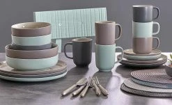 Ritzenhoff & Breker Kaffeeservice, 12-teilig Jasper | Taupe / Weiß