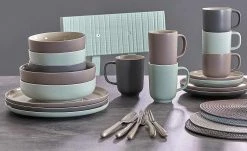 Ritzenhoff & Breker Tafelservice, 8-teilig Jasper | Mint / Weiß