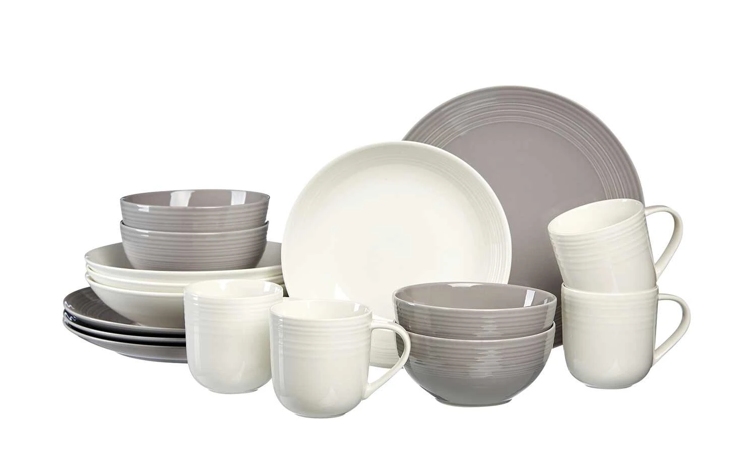 Ritzenhoff & Breker Kombiservice 16-tlg. Levi | Grau + Weiß 8 Ritzenhoff & Breker Kombiservice 16-tlg. Levi | Grau + Weiß – Bild 6