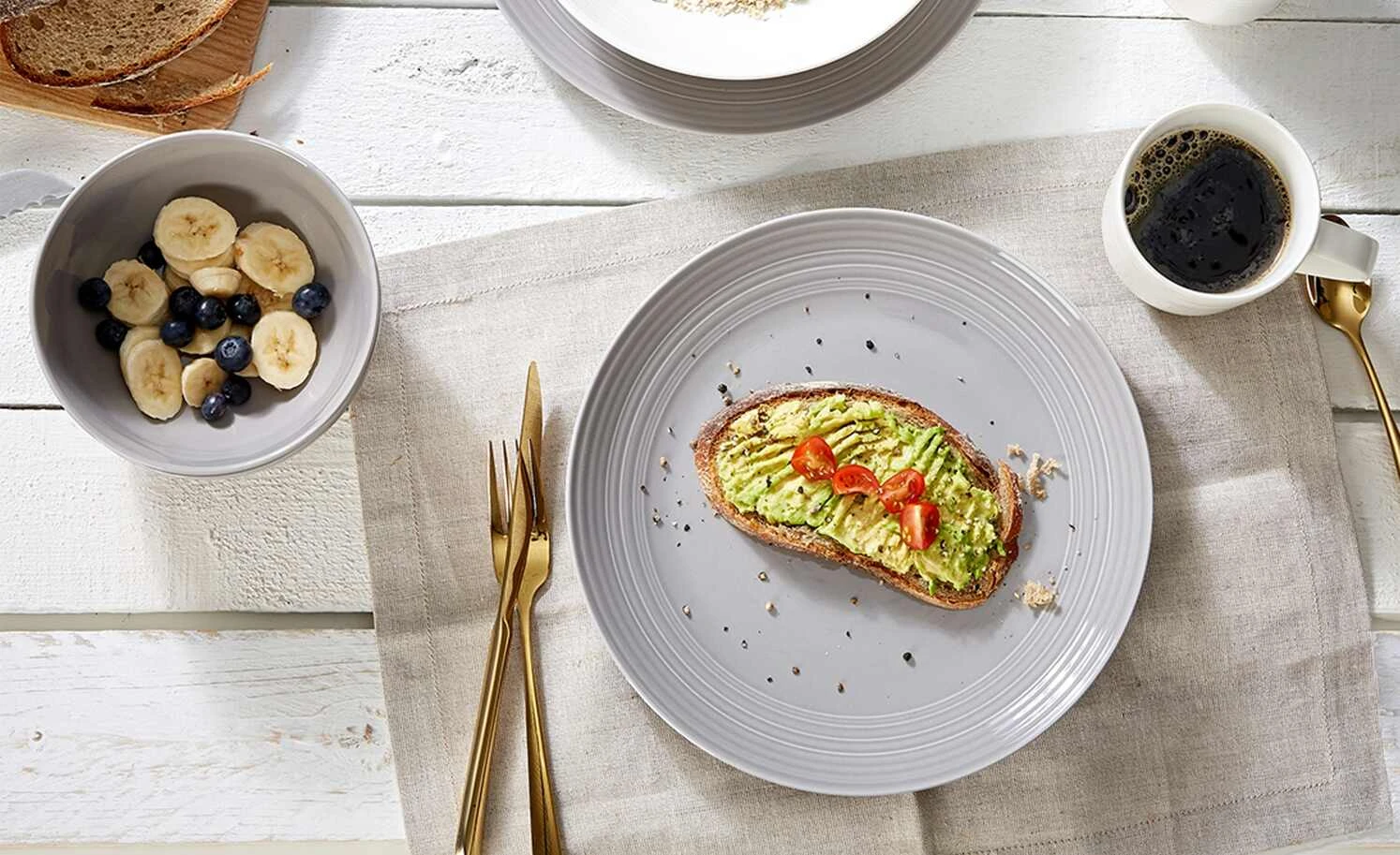 Ritzenhoff & Breker Kombiservice 16-tlg. Levi | Grau + Weiß 7 Ritzenhoff & Breker Kombiservice 16-tlg. Levi | Grau + Weiß – Bild 5