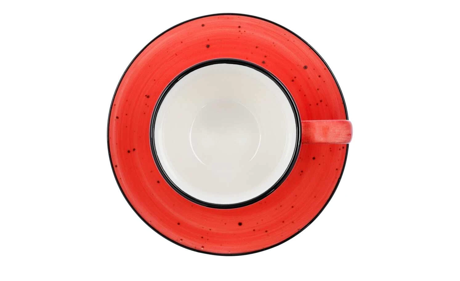 Peill+Putzler Kaffeeuntertasse Genua | Rot / Weiß Kaffeeuntertasse 4 Peill+Putzler Kaffeeuntertasse Genua | Rot / Weiß Kaffeeuntertasse – Bild 2